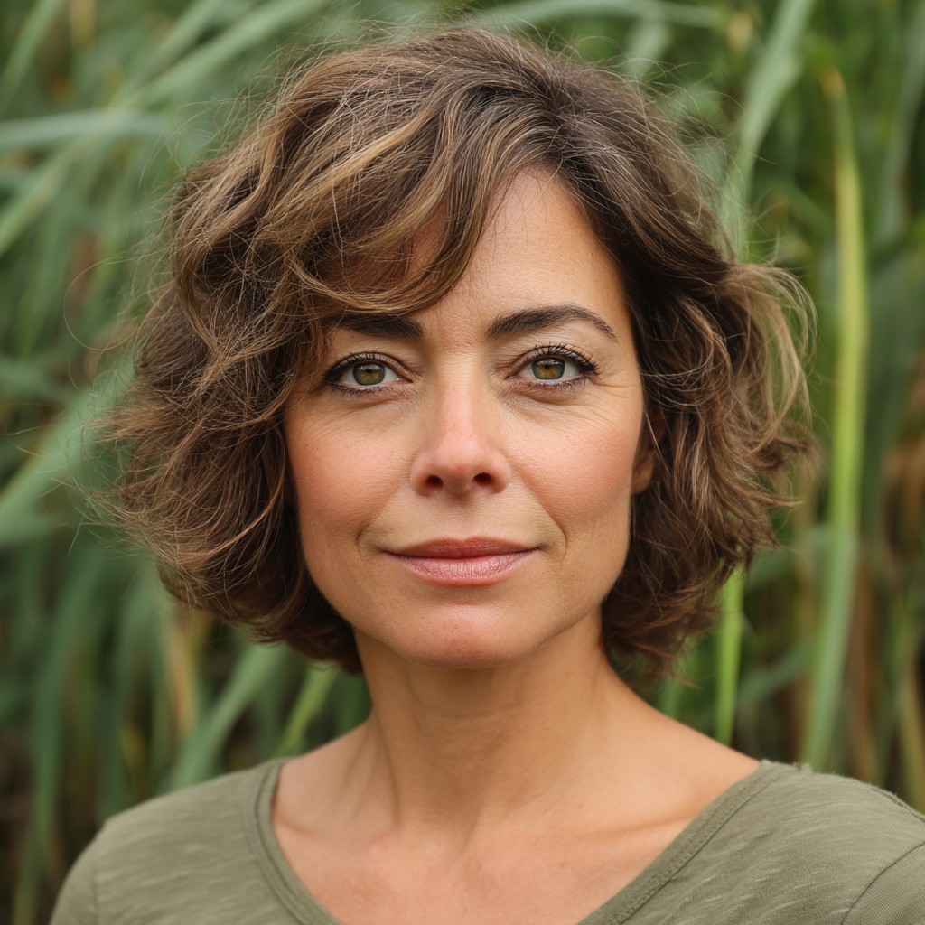 Textured Fluffy Shoulder-Length Layers