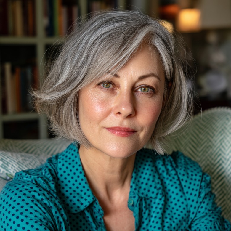 Textured Silver Bob with Soft Movement