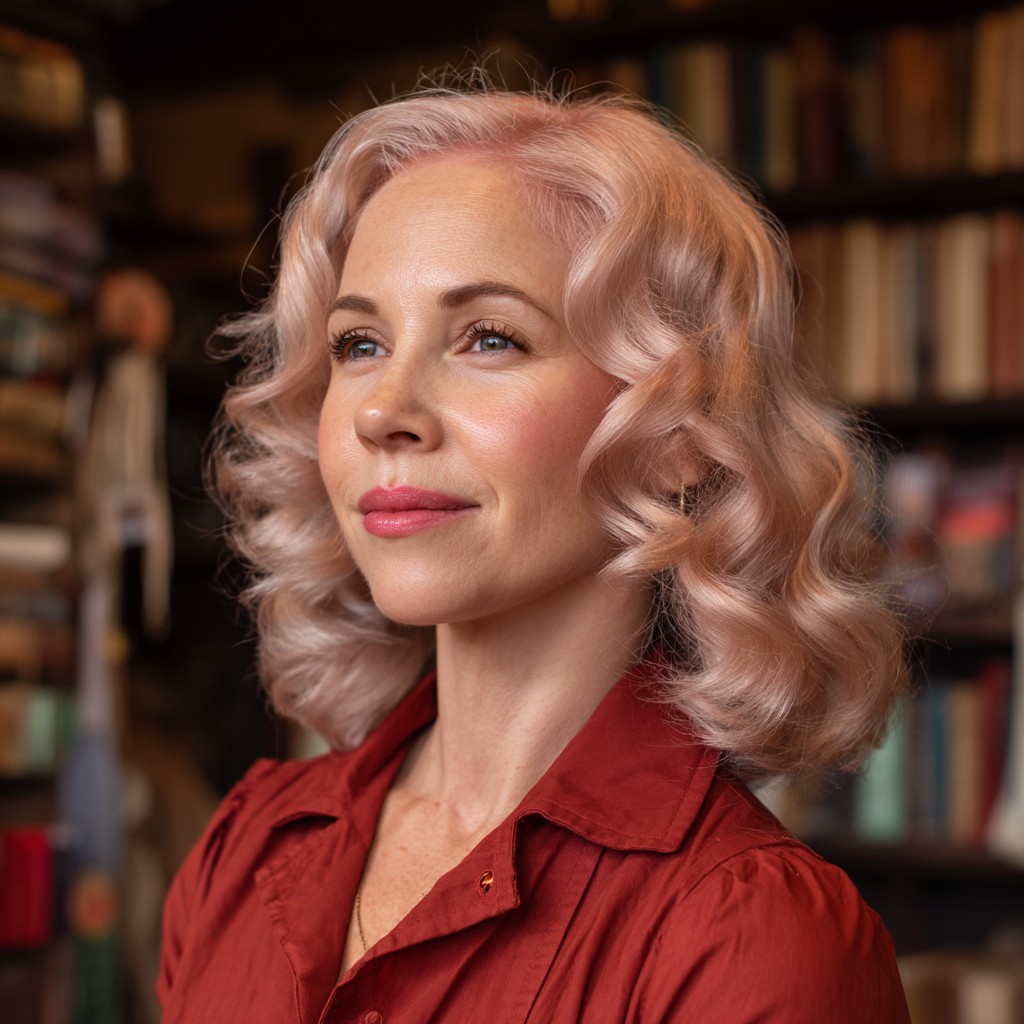 Whimsical Fluffy Shoulder-Length Curls