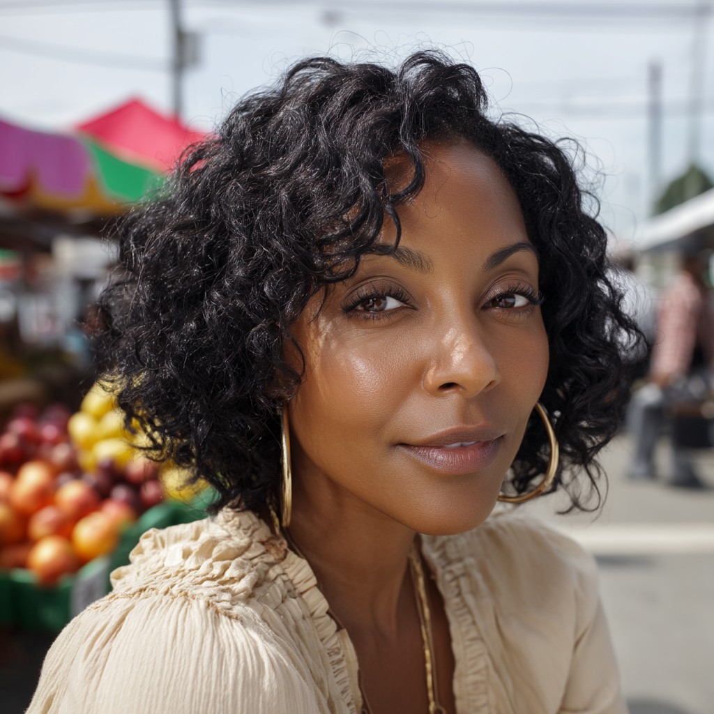 Chic Curly Side Part Quick Weave with Natural Texture
