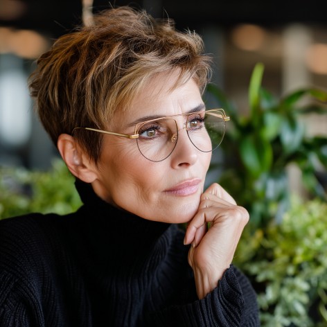 Chic Textured Pixie with Soft Highlights