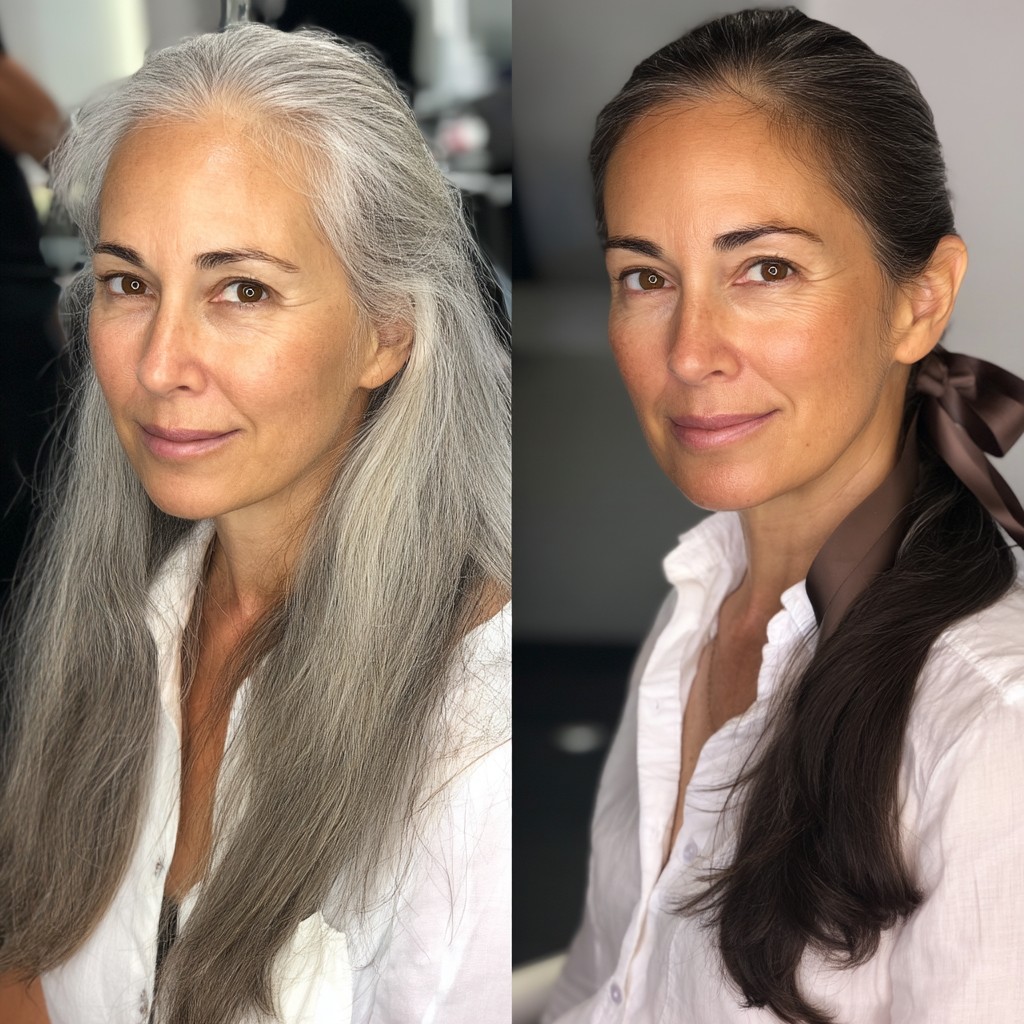 Elegant Long Ponytail with Subtle Textured Ends