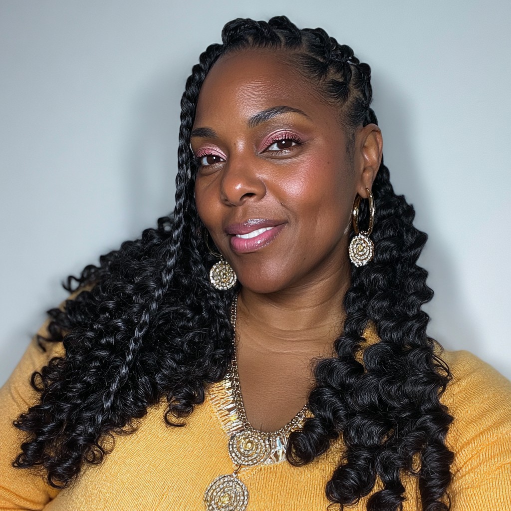 Glamorous Curly Twists with Defined Ends