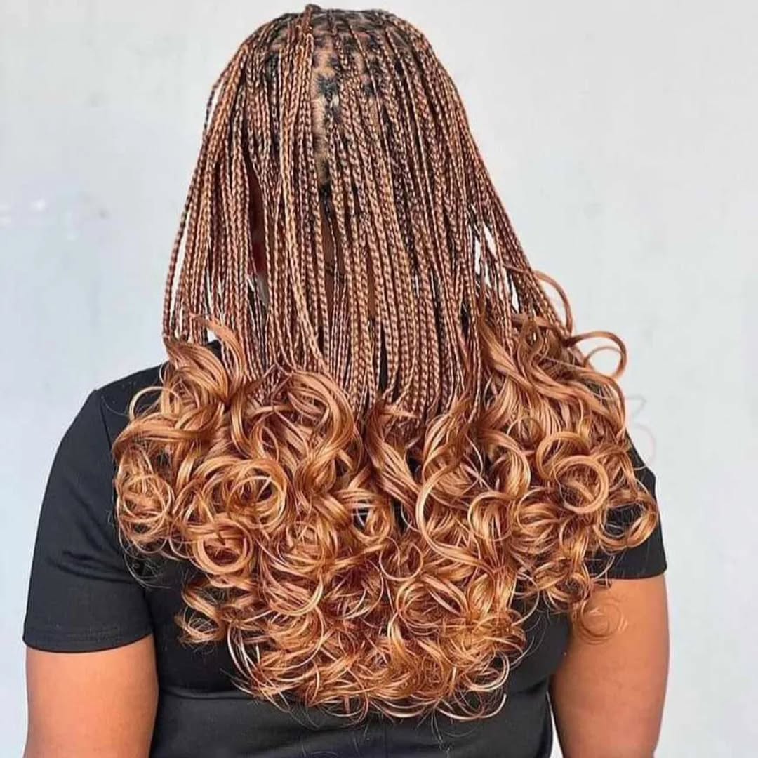 Stunning Long Braided Curls with Loose Ends