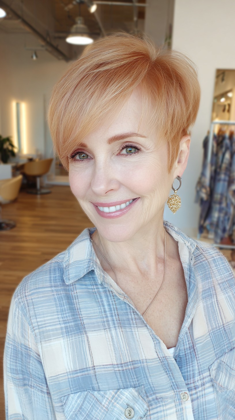 Soft Copper Pixie with Subtle Lift