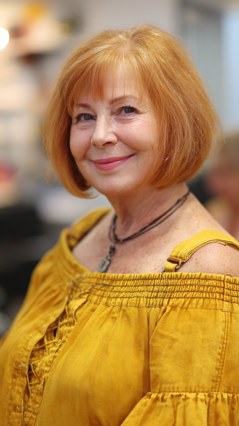 Bold Copper Bob with Gentle Texture