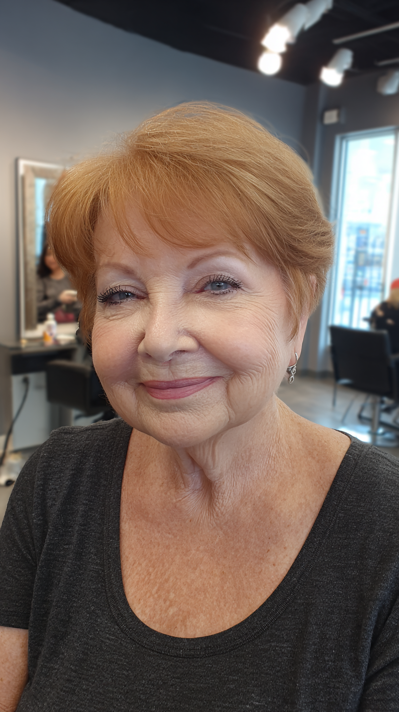 Bright Copper Pixie with Soft Volume