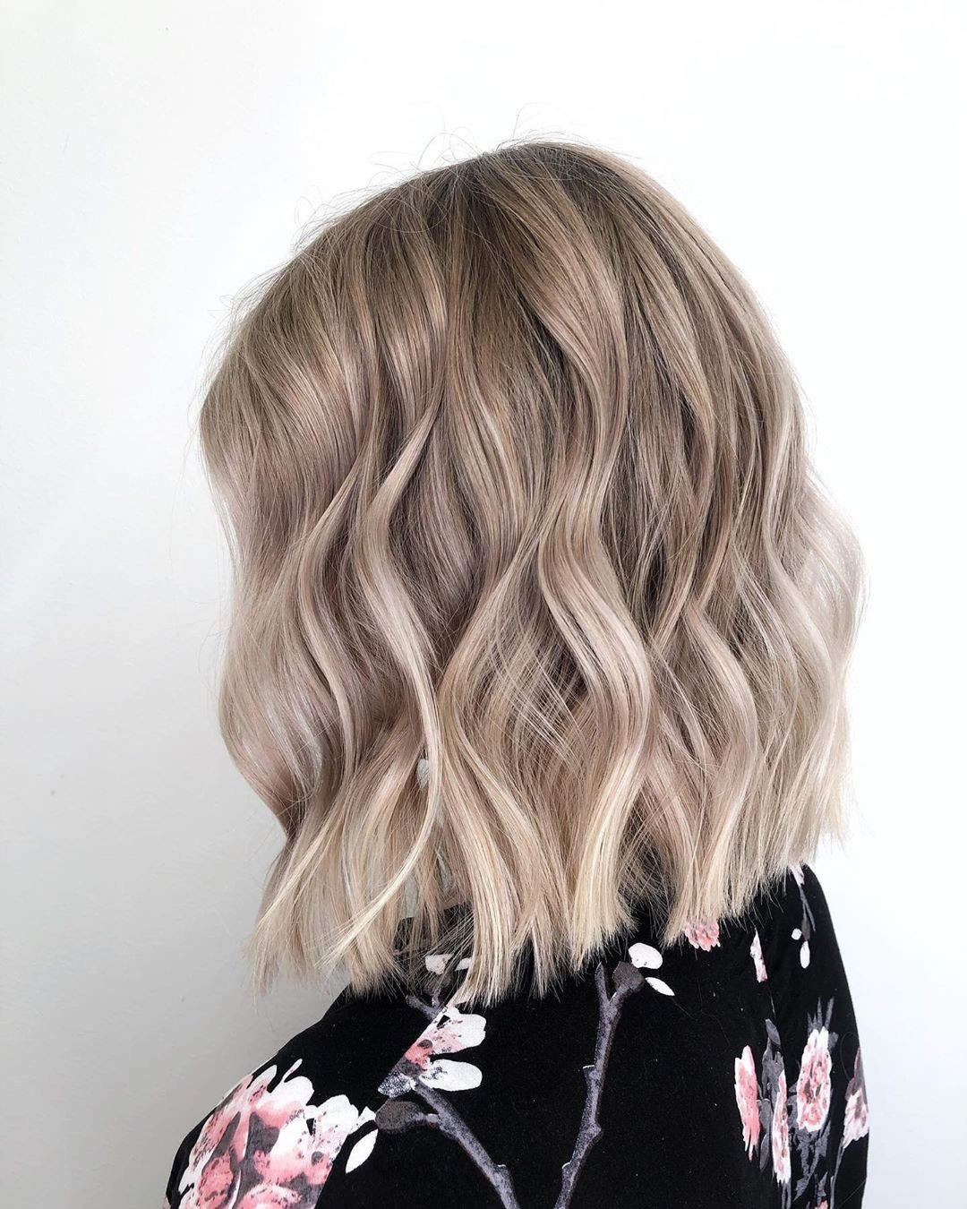 Chic Mushroom Blonde Textured Waves