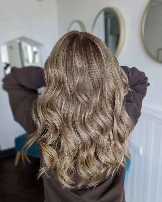 Soft Mushroom Blonde Cascading Waves