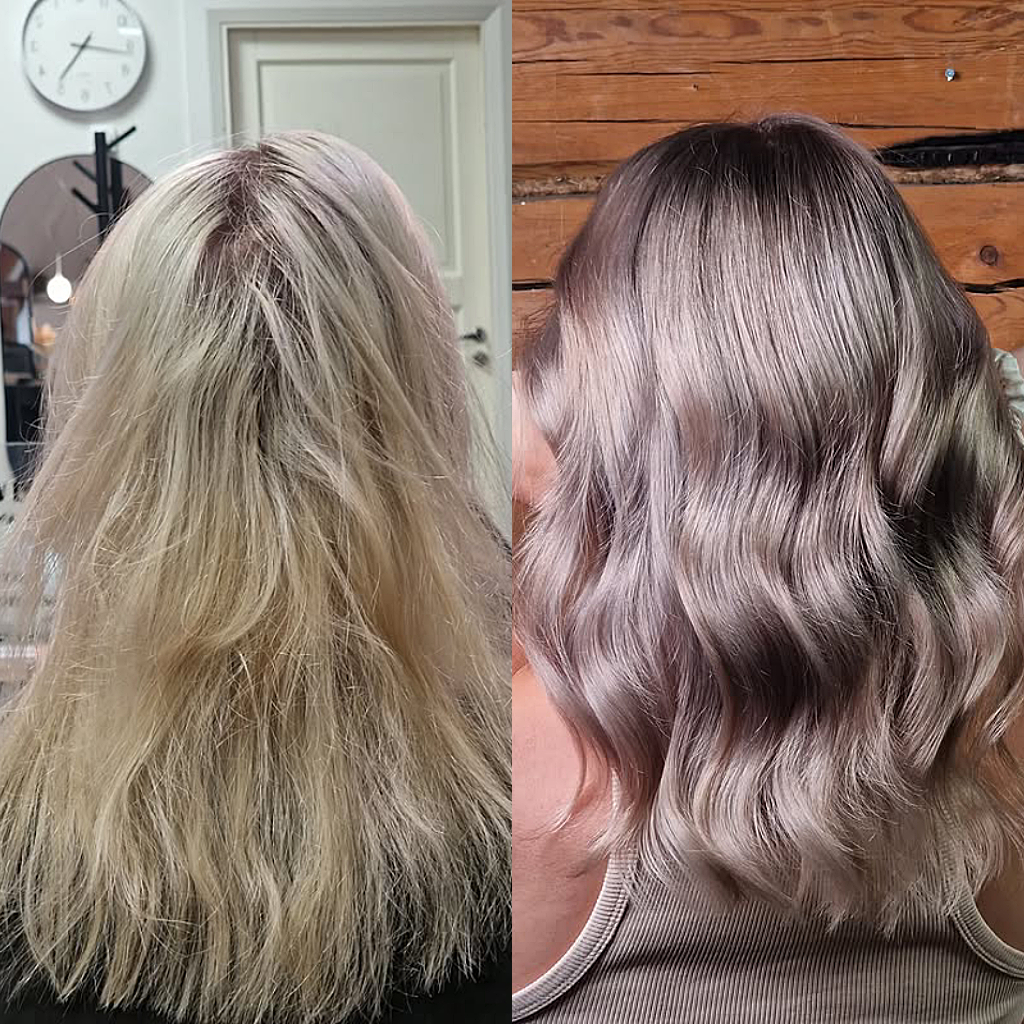 Stylish Mushroom Blonde Lob with Soft Waves