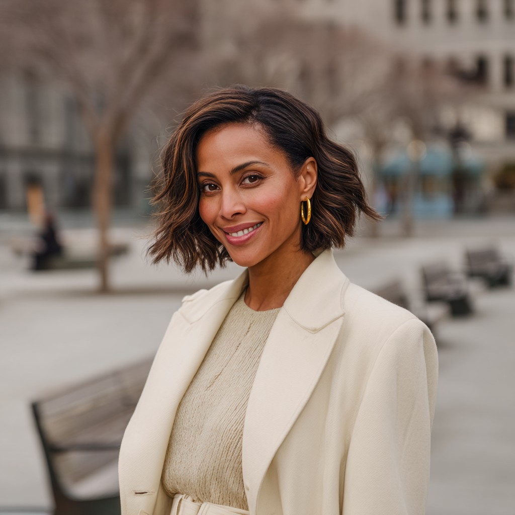 Chic Layered Bob with Soft Waves