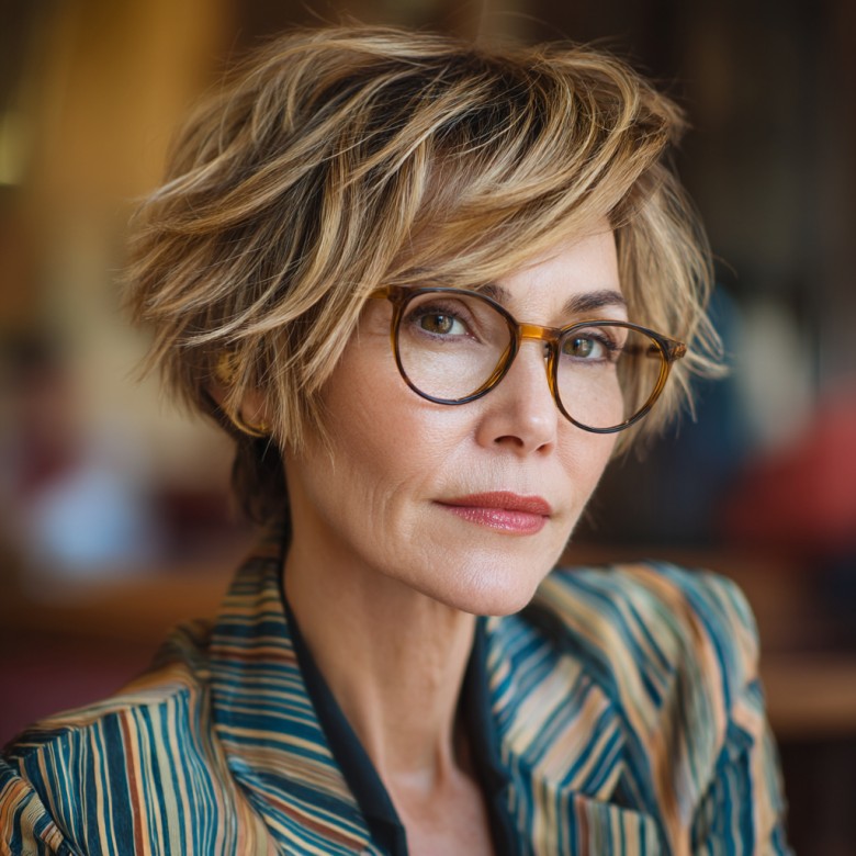 Chic Textured Short Cut with Flattering Layers