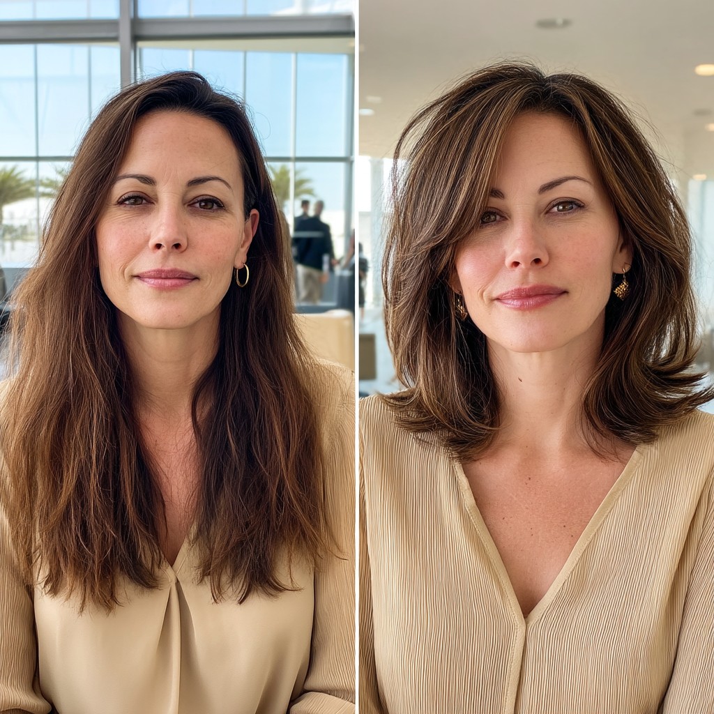 Elegant Layered Bob with Subtle Volume