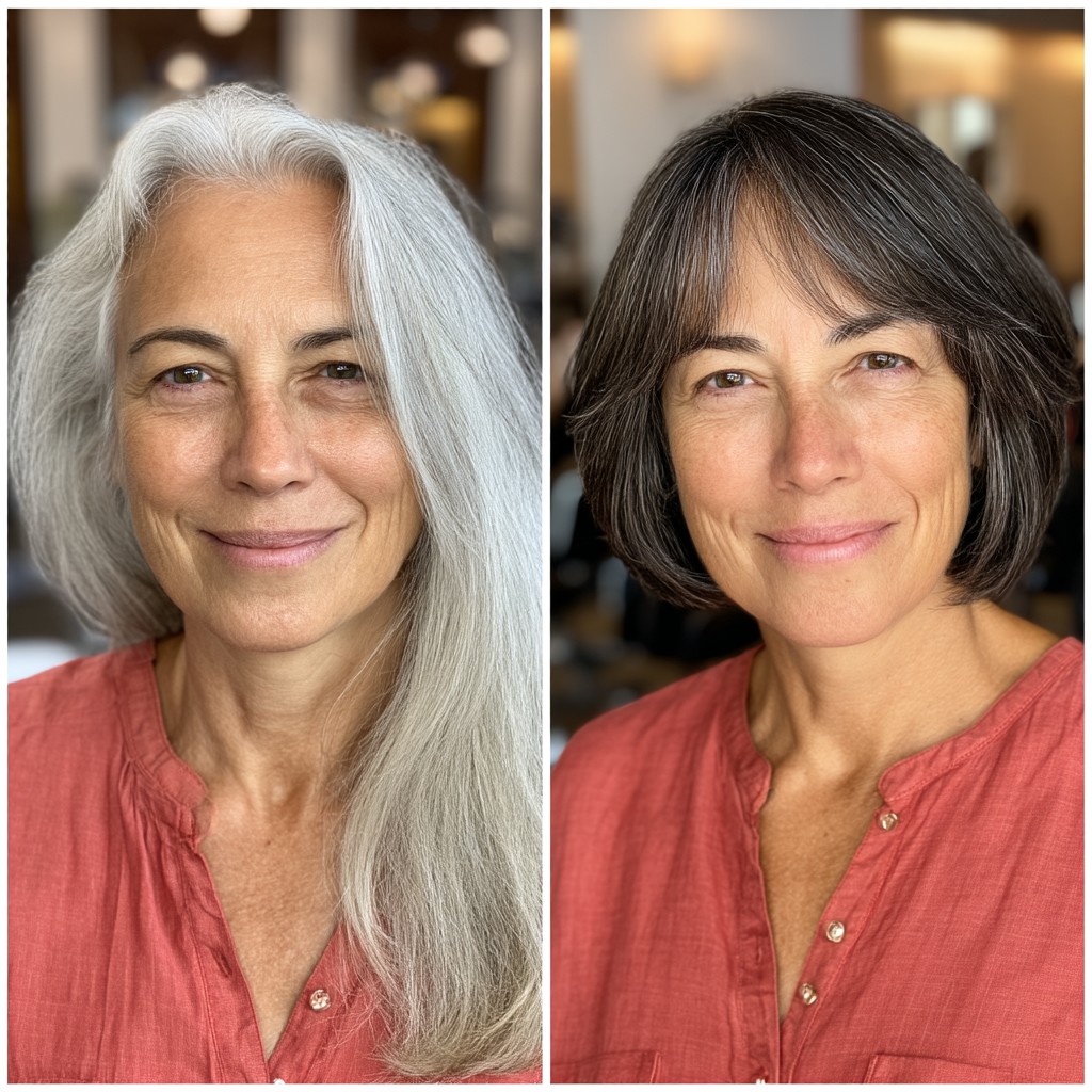 Modern Textured Bob with Curtain Bangs