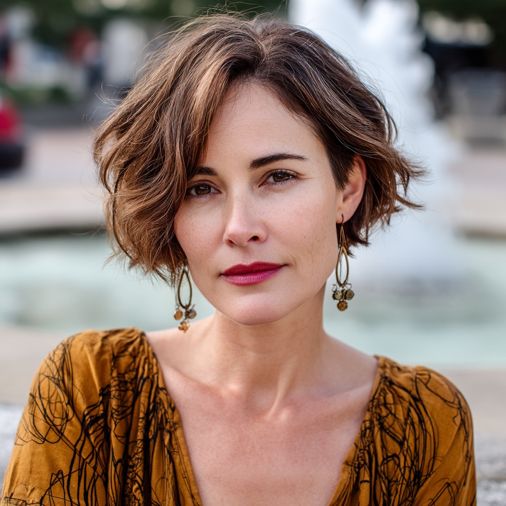 Modern Textured Bob with Soft Waves