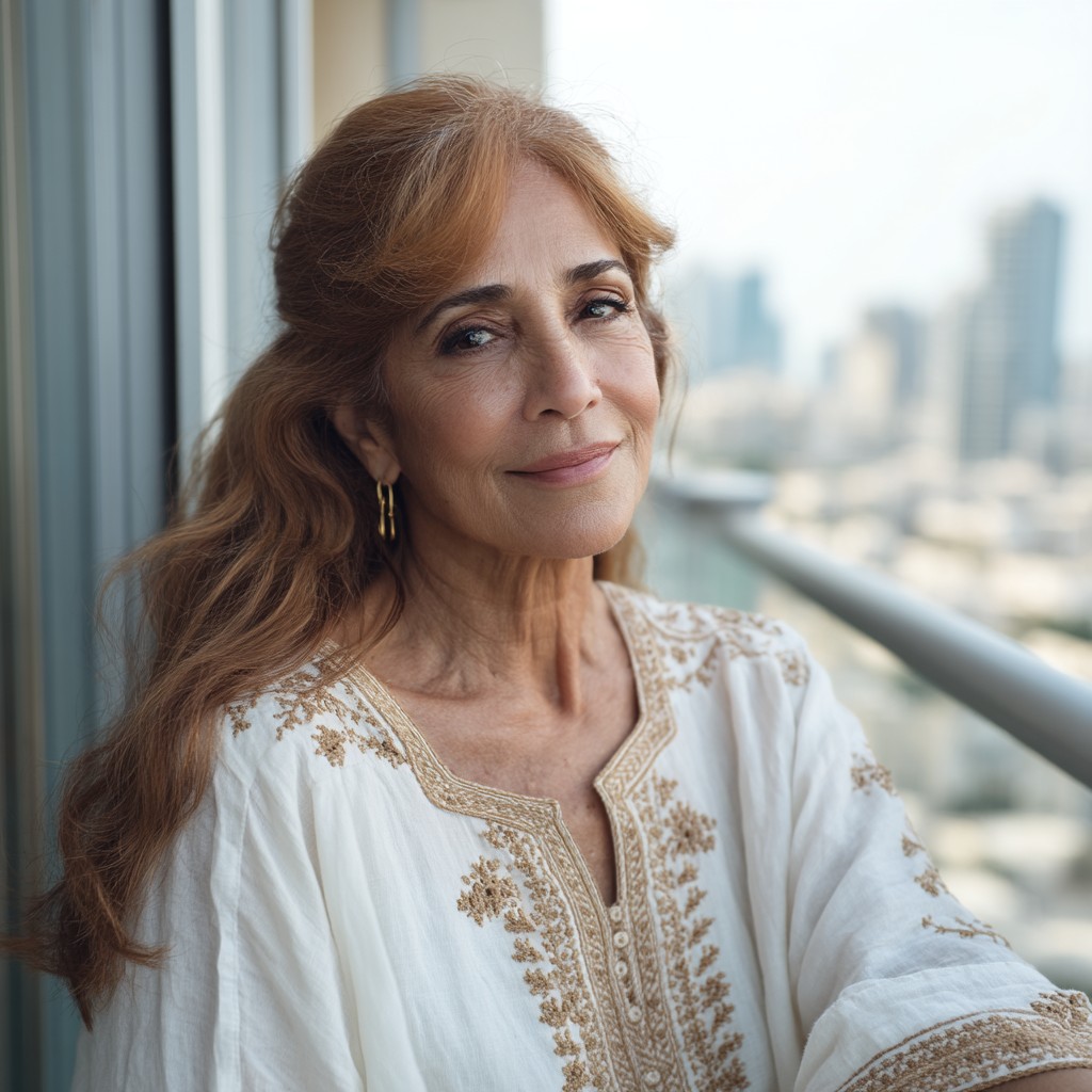 Softly Layered Curtain Bangs with Natural Waves