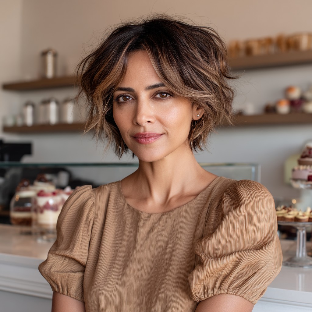 Textured Layered Bob with Soft Volume