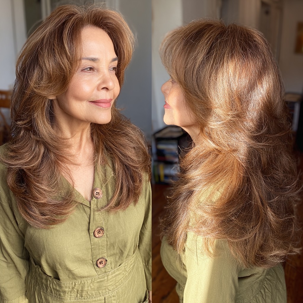 Radiant Layered Butterfly Cut for Women Over 70