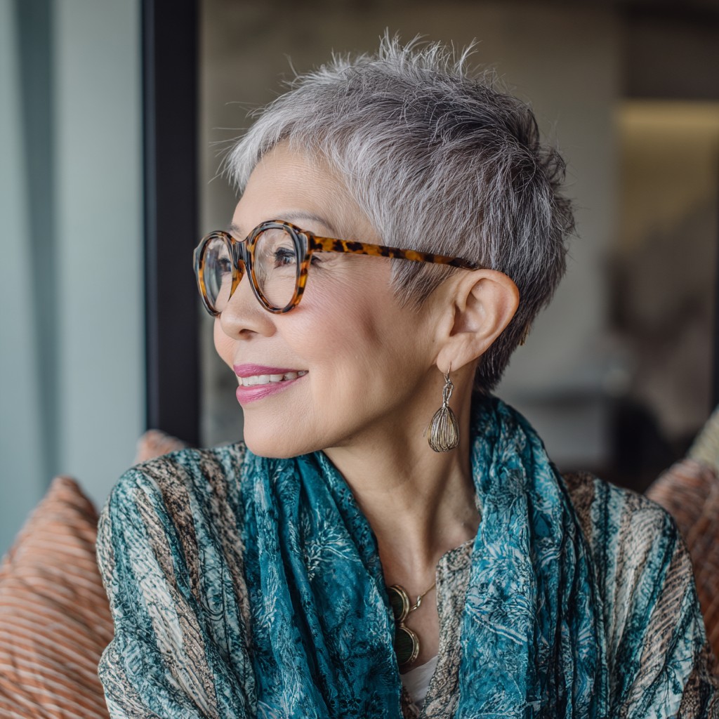 Chic Textured Pixie Cut with Defined Edges