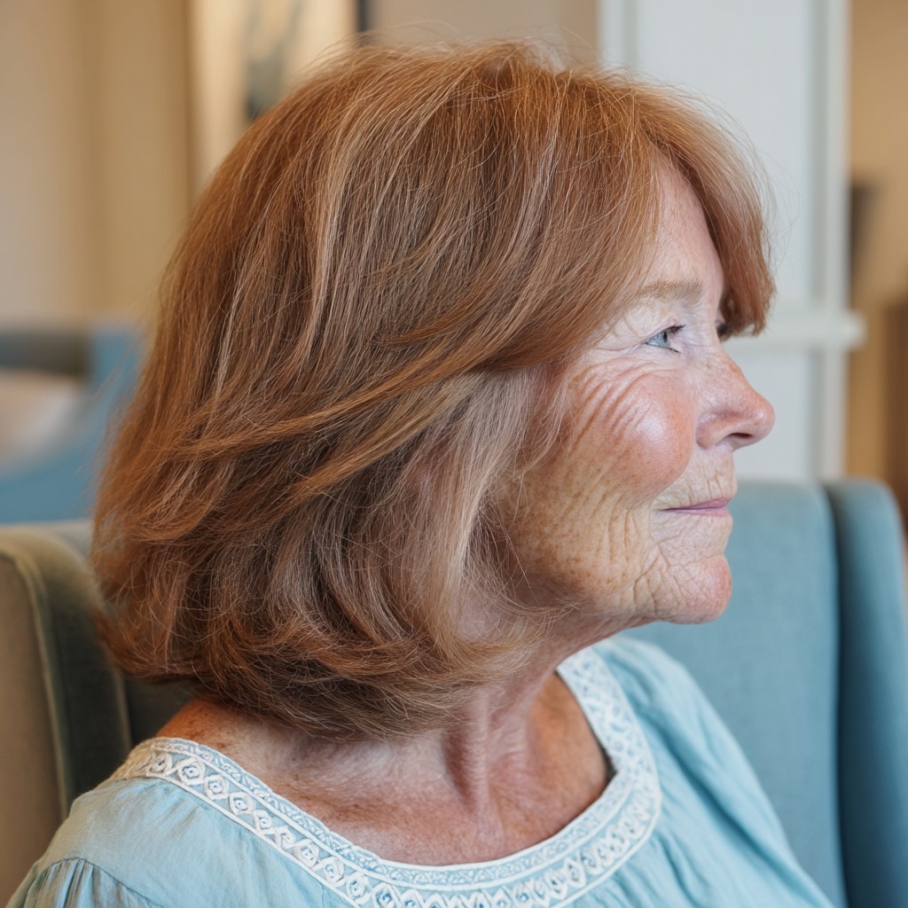 Chic Layered Butterfly Cut for Women Over 70