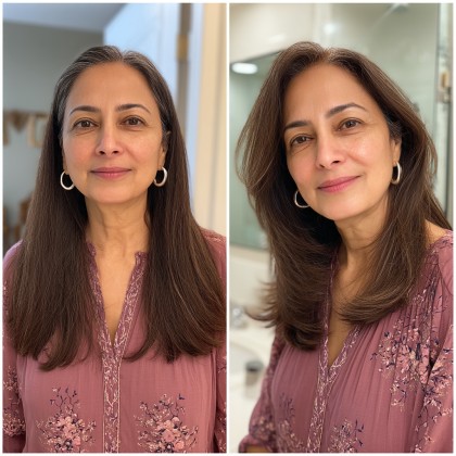 Chic Layered Butterfly Cut with Soft Movement