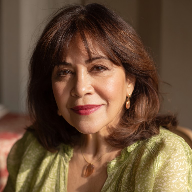 Chic Layered Curtain Bangs with Subtle Movement