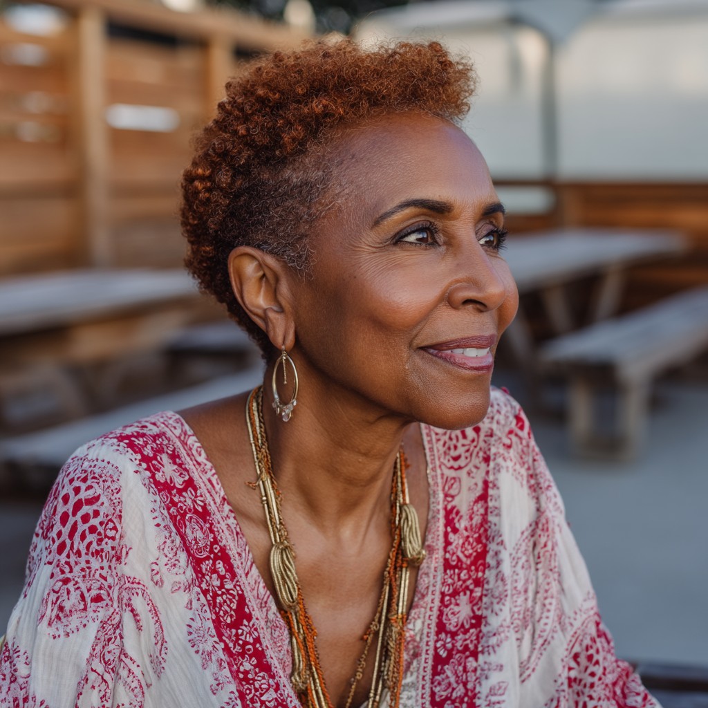 Chic Short Natural Curls with Defined Volume