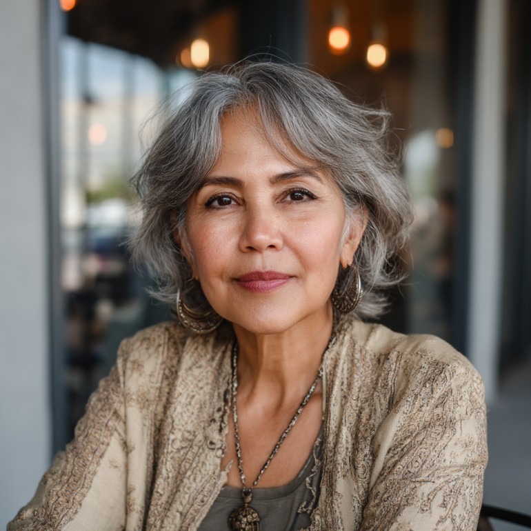 Chic Textured Curtain Bangs with Soft Volume