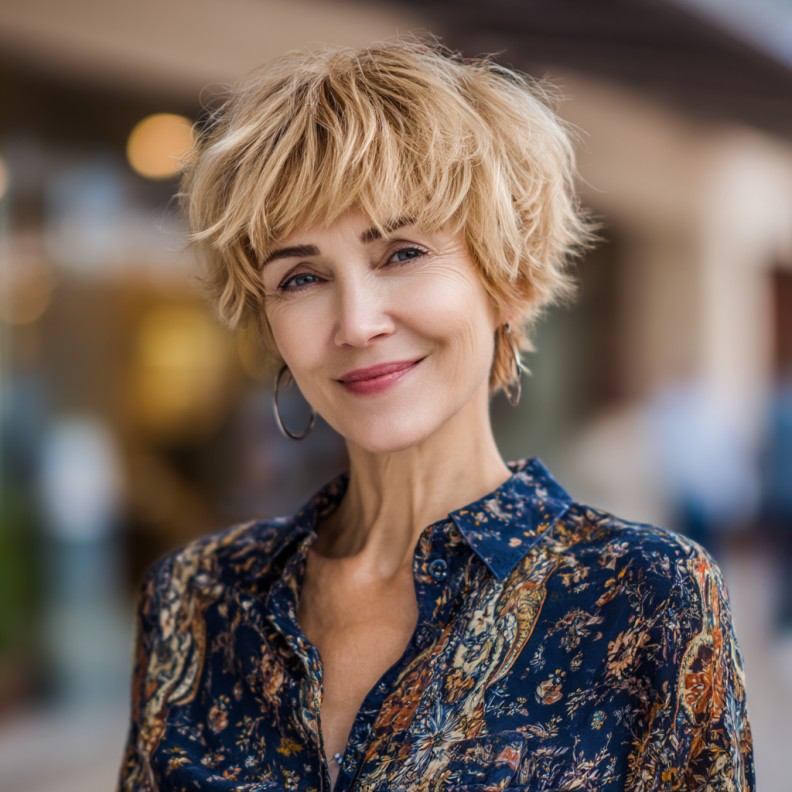 Chic Textured Pixie Shag for Women Over 50