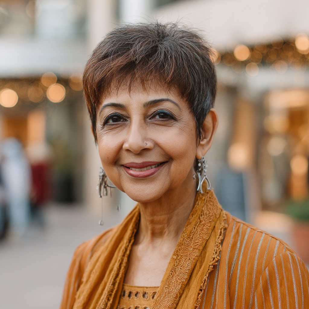 Chic Textured Short Crop with Layered Finish