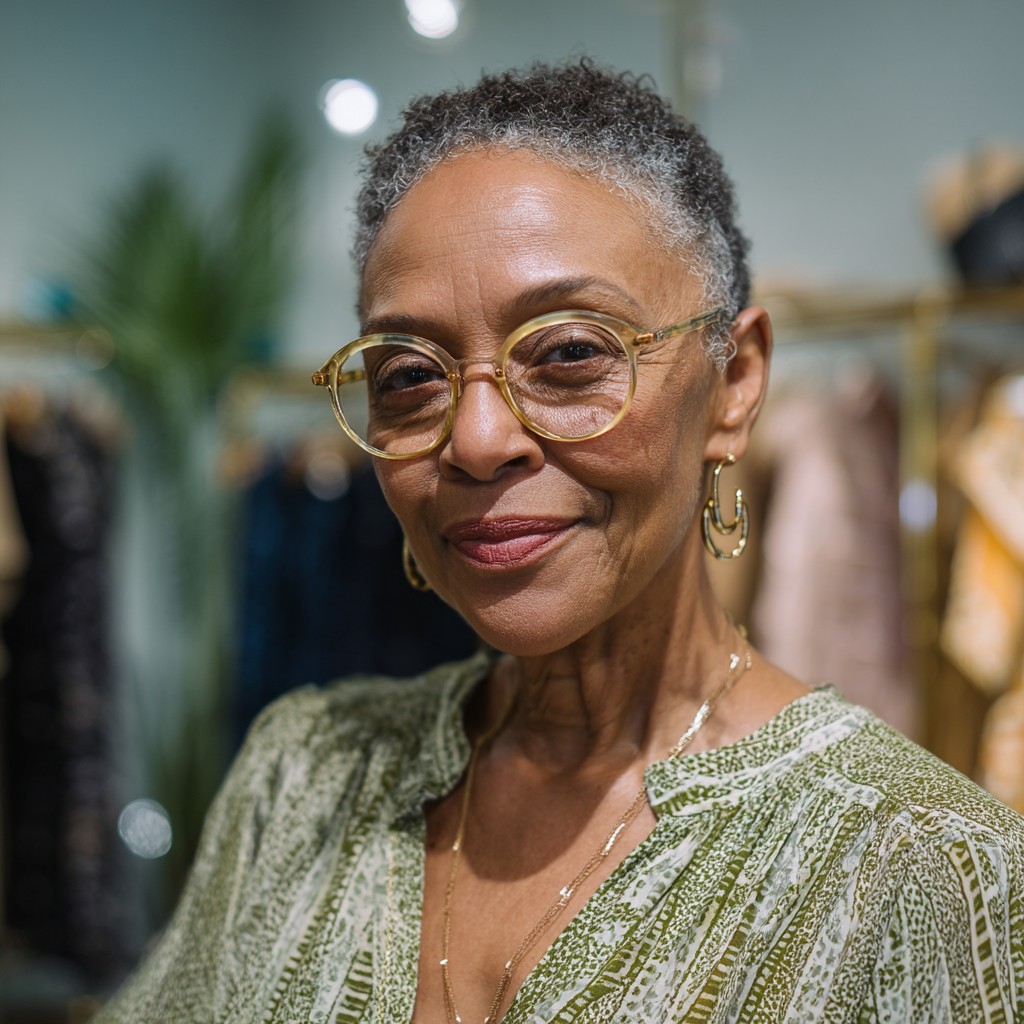 Elegant Short Curly Crop with Natural Texture