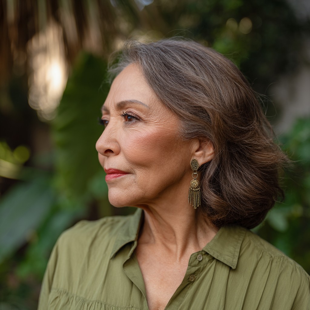 Elegant Soft Waves with Face-Framing Layers