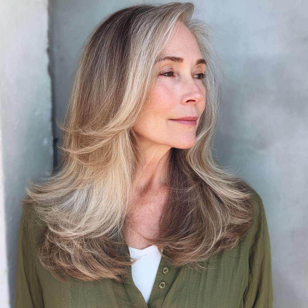 Graceful Long Butterfly Layers for Women Over 70