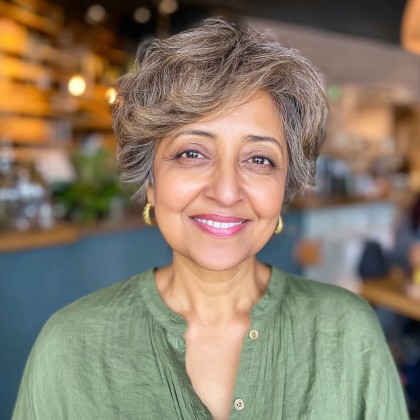 Modern Textured Butterfly Cut for Women Over 50