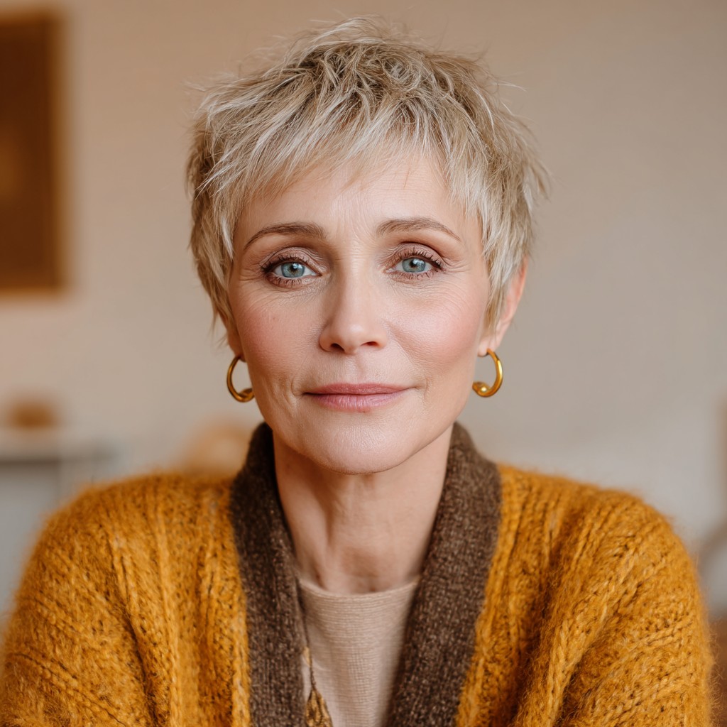 Modern Textured Pixie Cut with Delicate Layers