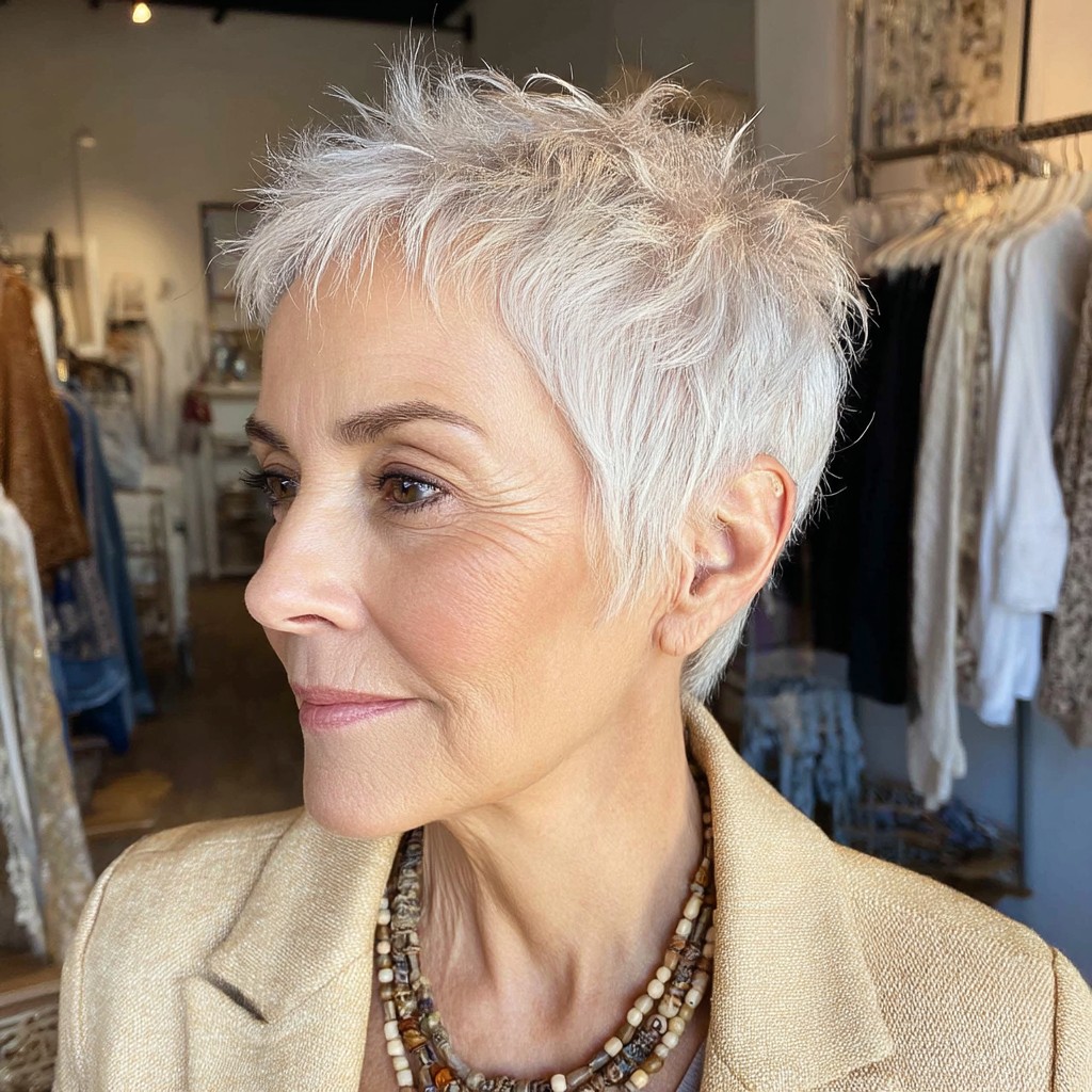 Modern Textured Pixie with Playful Spikes