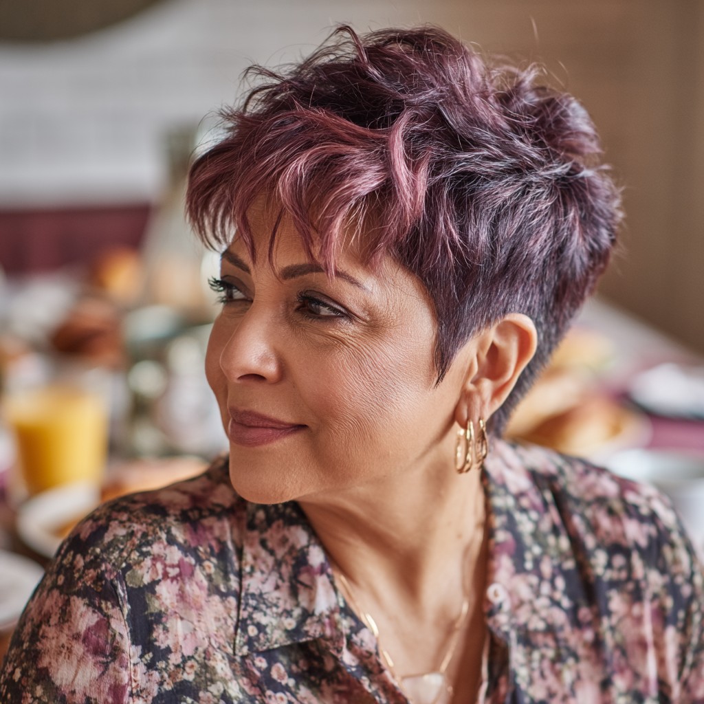 Playful Textured Pixie with Subtle Highlights