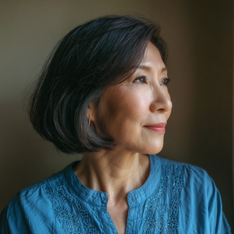 Sleek Textured Bob with Subtle Volume