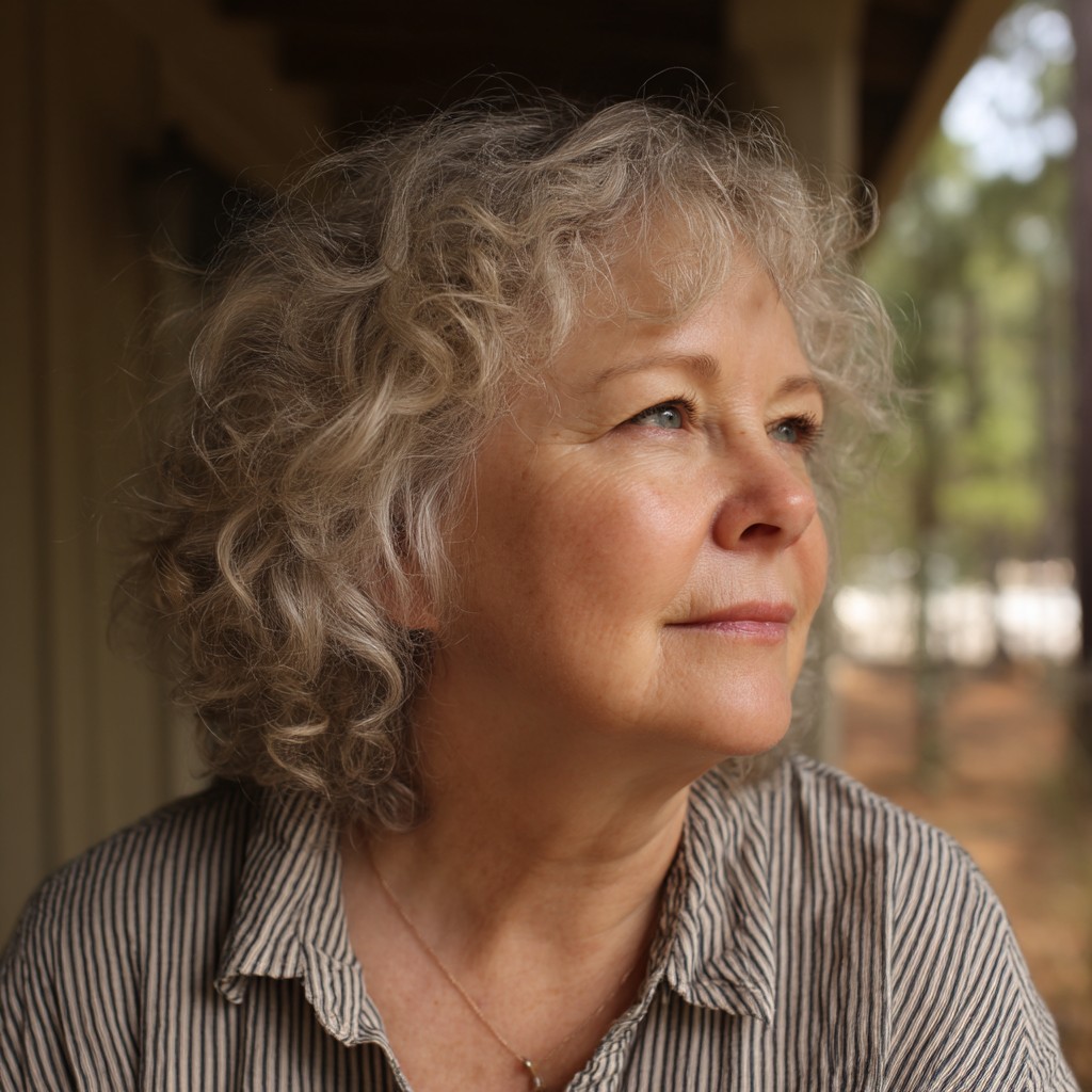 Soft Curly Shoulder-Length Haircut with Natural Volume