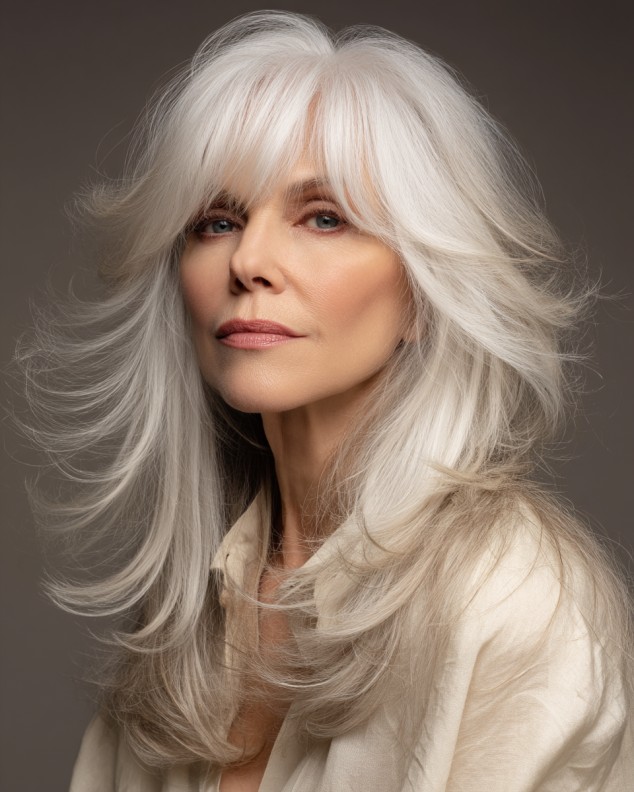 Soft Feathered Butterfly Cut for Women Over 50