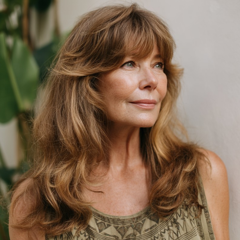 Soft Layered Butterfly Cut for Women Over 50