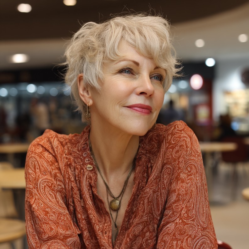 Soft Textured Pixie Shag for Mature Women