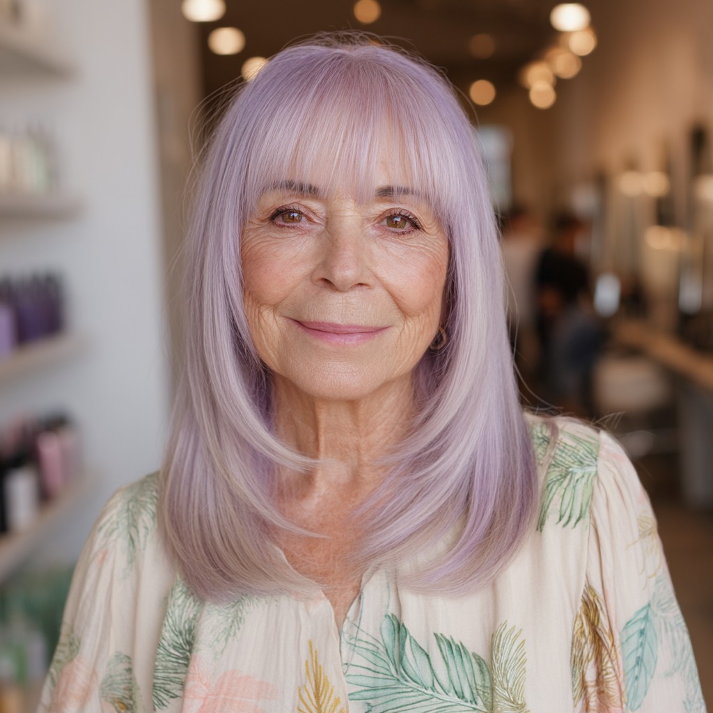Softly Textured Butterfly Cut with Gentle Bangs