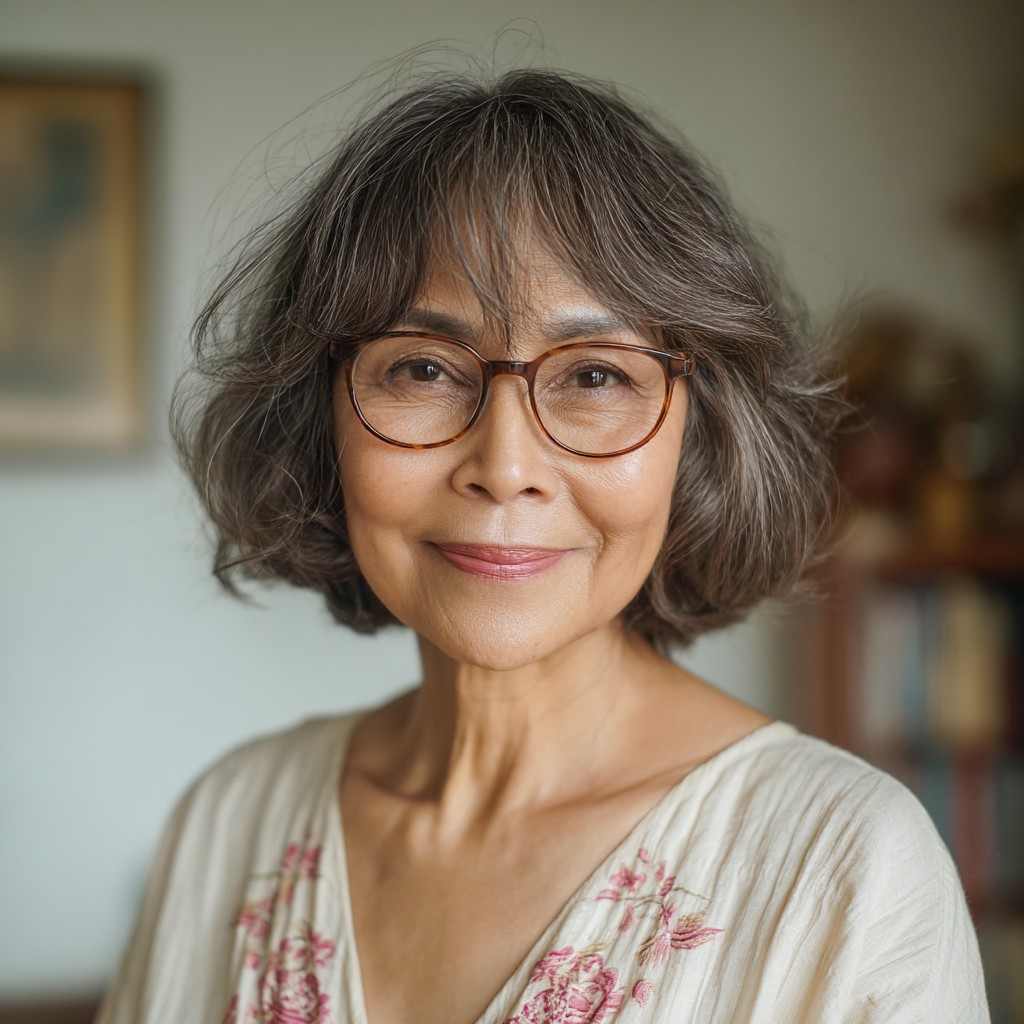 Softly Textured Short Bob with Gentle Waves