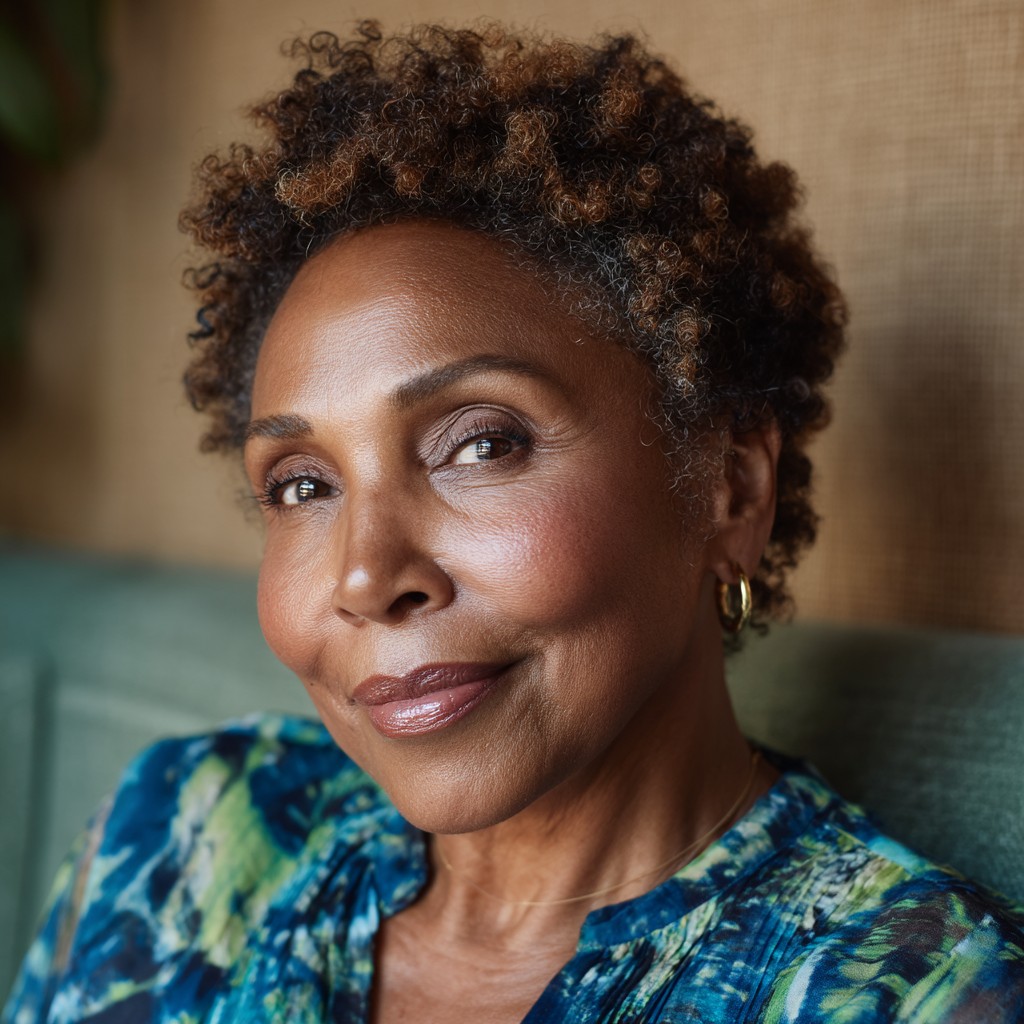 Stylish Natural Tapered Cut with Defined Curls