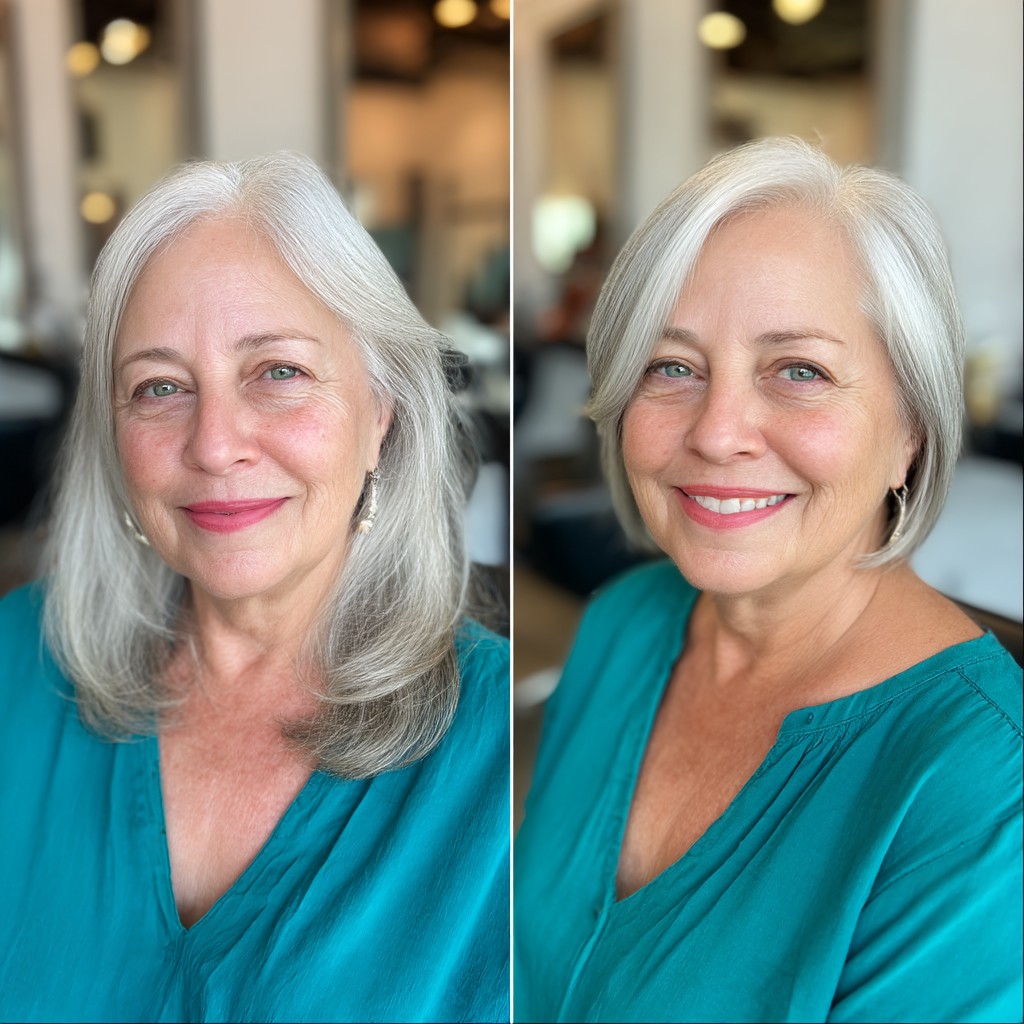 Stylish Soft Angled Bob with Subtle Layers