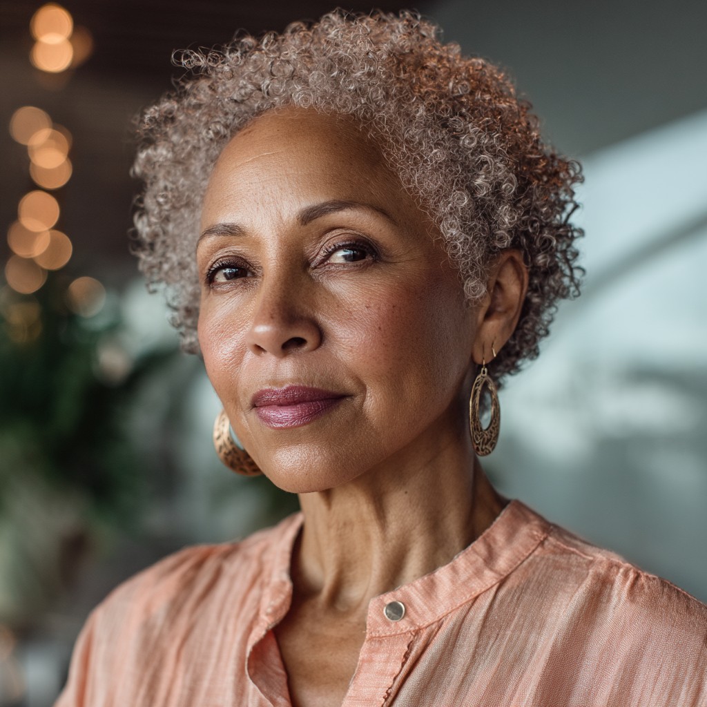 Textured Curly Crop with Natural Volume