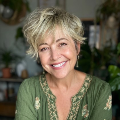 Textured Long Pixie Cut with Playful Layers