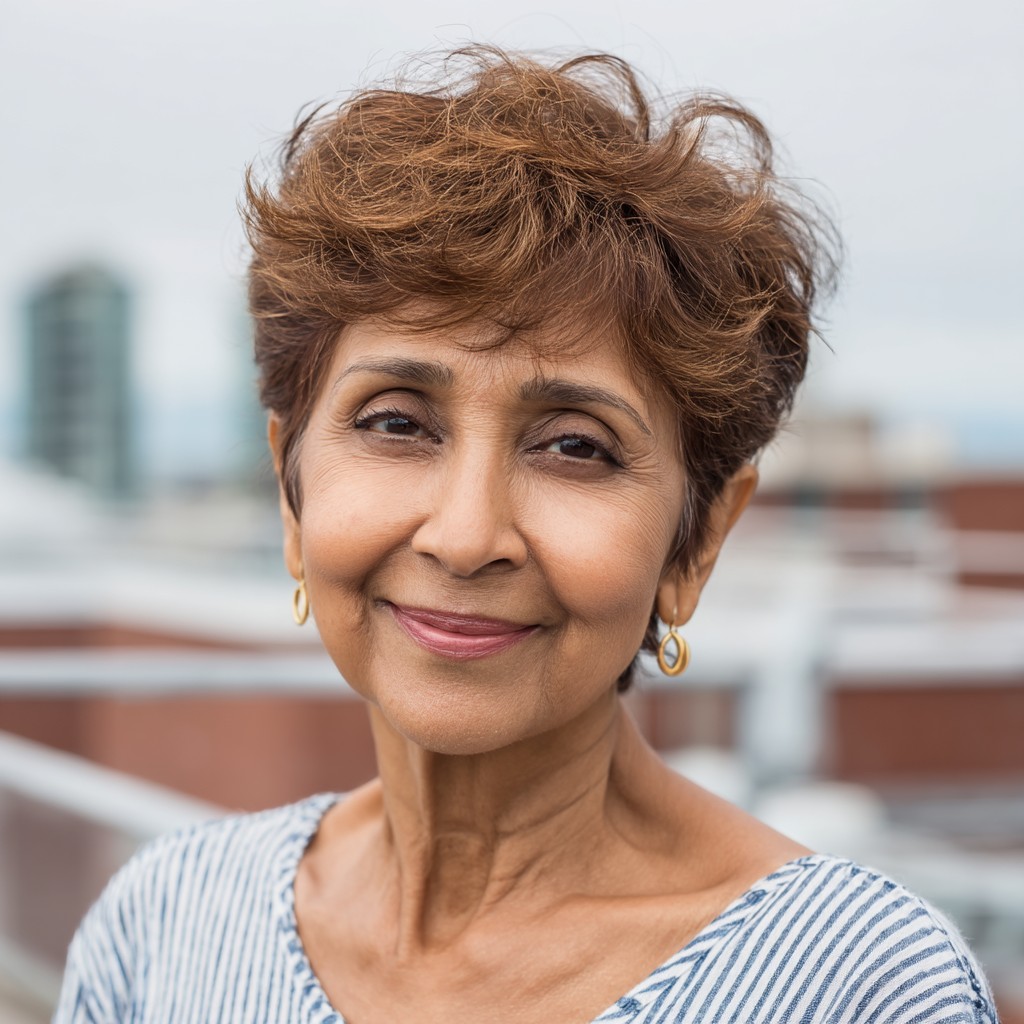 Textured Shaggy Pixie with Soft Waves