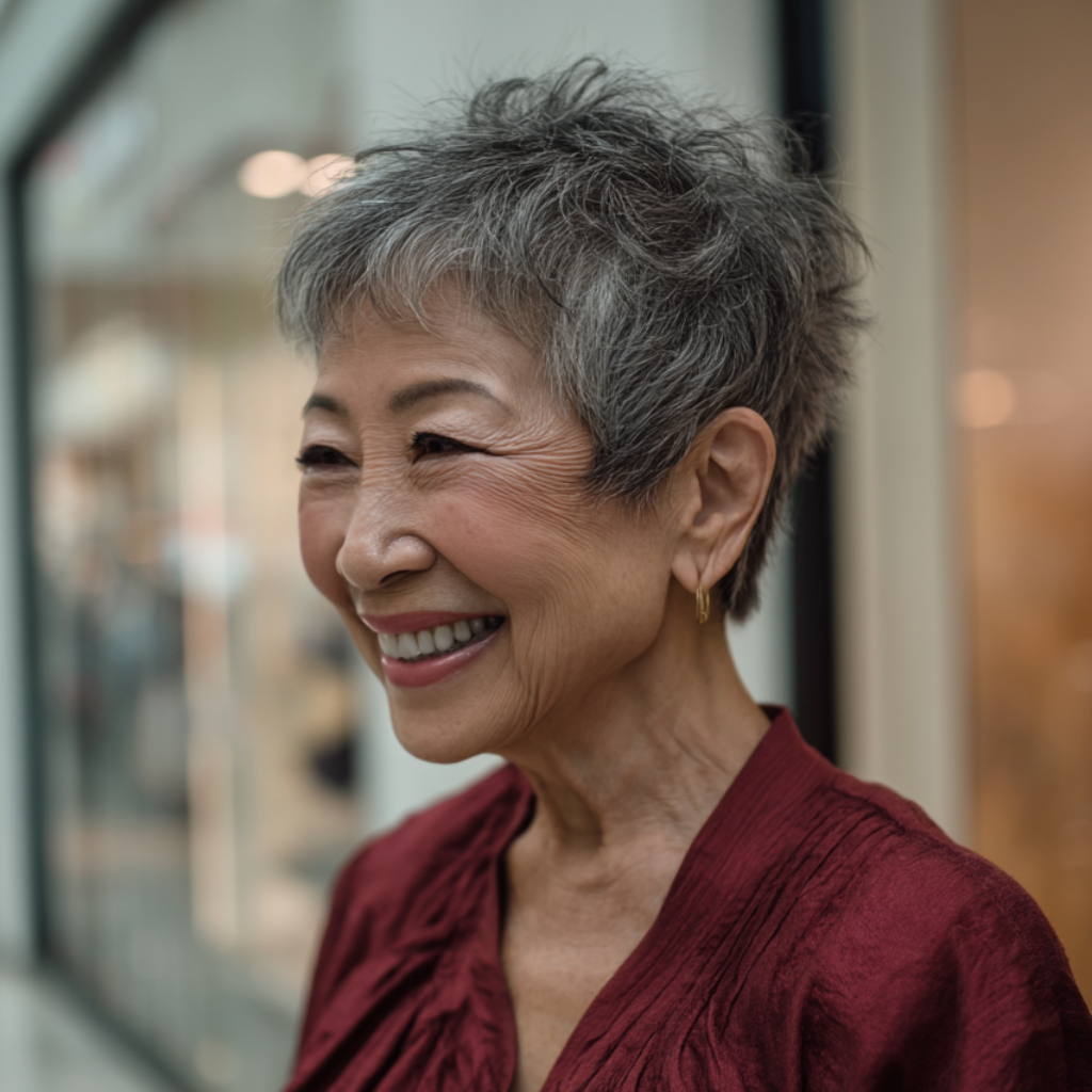 Textured Short Crop with Effortless Volume